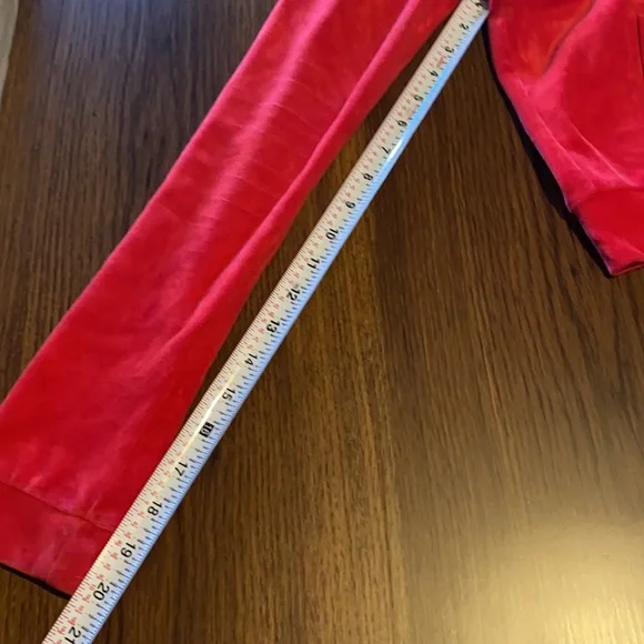 Retro, Juicy Couture, Cherry Red Velour, Zip Up, Juniors Extra Small, EUC - Picture 8 of 11